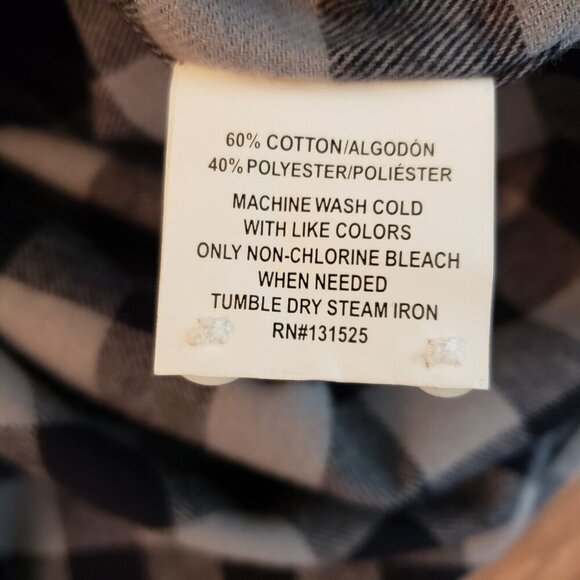 Voyage Mens Flannel Warm Button Up Shirt XL Blue Checked Classic Long Sleeve New - Picture 10 of 13